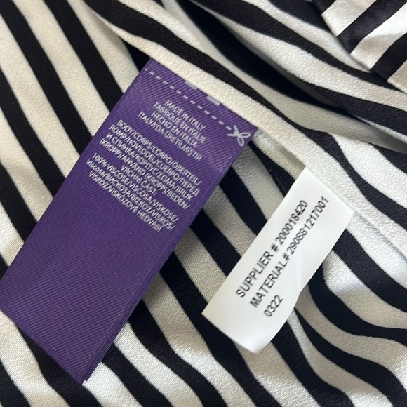 Ralph Lauren’s purple label black-white shiny viscose coat-dressing M in Italy. - Picture 9 of 16